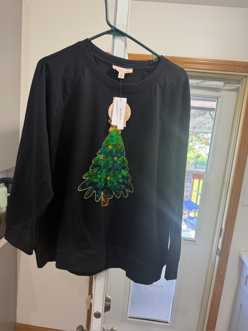 Philosophy Black Christmas Tree Sweatshirt - Unbranded